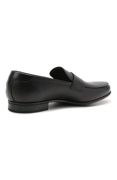 Мужские кожаные пенни-лоферы PRADA черного цвета, арт. 2DC213-053-F0002-G000 | Фото 4 (Мужское Кросс-КТ: Лоферы-обувь; Стили: Классический; Материал сплава: Проставлено; Нос: Не проставлено; Материал внешний: Натуральная кожа)