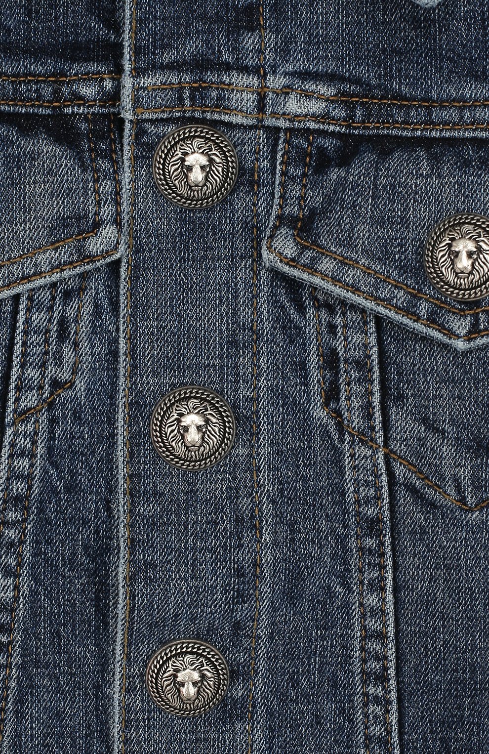 Джинсовая куртка с принтом на спине BALMAIN, арт. S8E/2029/T251, фото 3