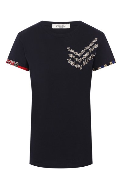 Женская хлопковая футболка VALENTINO, арт. RB3MG00ISBW