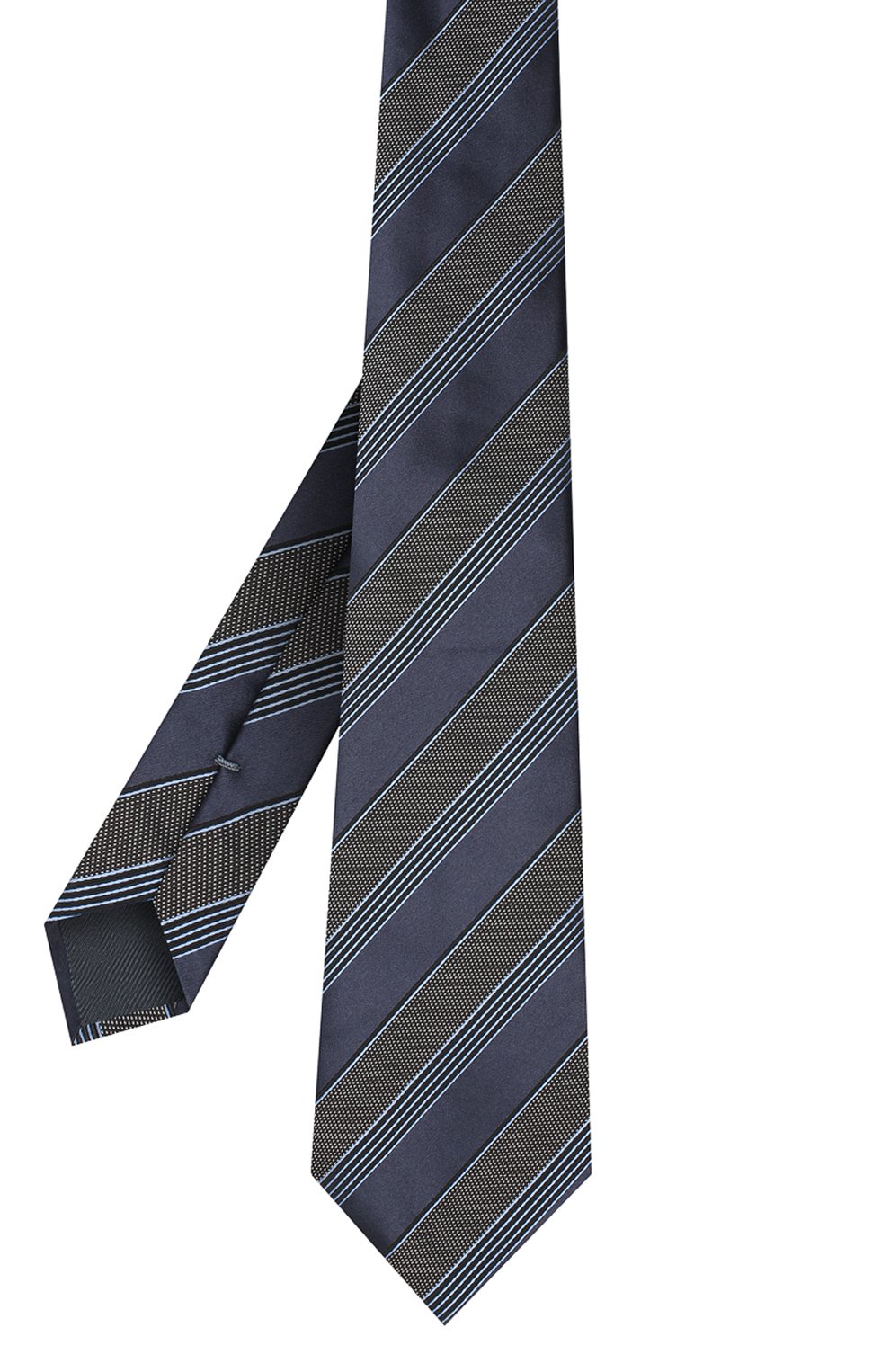 Шелковый галстук ZEGNA темно-синего цвета по цене 20700 руб., арт. Z8D70/1UM, фото 2 Шелковый галстук ZEGNA, арт. Z8D70/1UM, фото 2