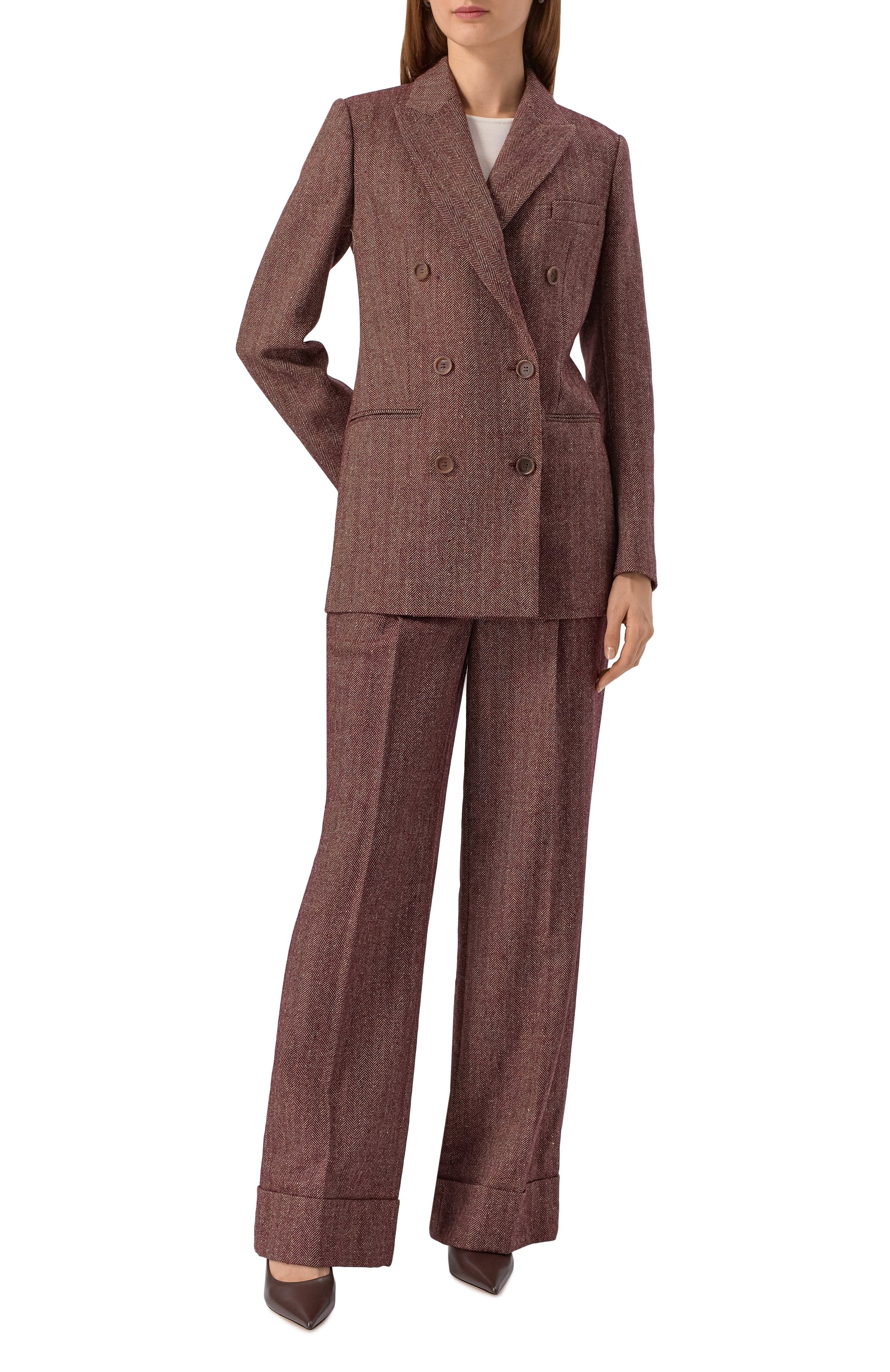 Жакет из шерсти и шелка LORENA ANTONIAZZI темно-бордового цвета по цене 114500 руб., арт. GA29A/5044, фото 2 Жакет из шерсти и шелка LORENA ANTONIAZZI, арт. GA29A/5044, фото 2