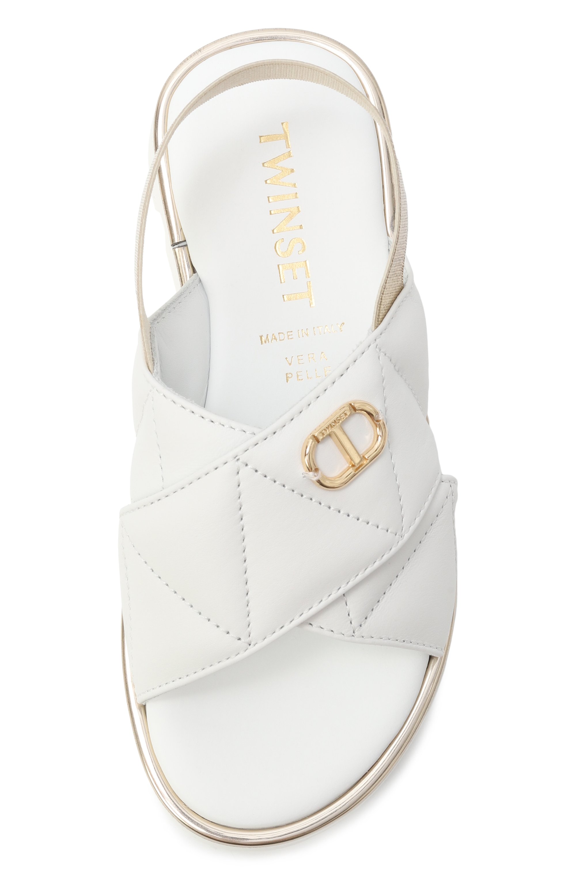 Кожаные сандалии TWINSET, арт. 251GCJ044/29, фото 4