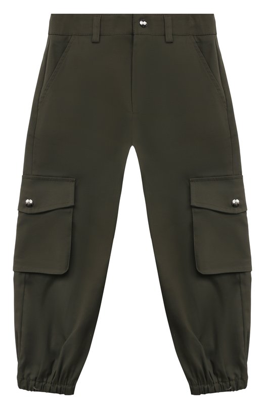 

Хлопковые брюки-карго MSGM kids, Хаки