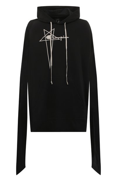 Хлопковое худи rick owens x champion RICK OWENS, арт. CM02C9402/CHFE, фото 1