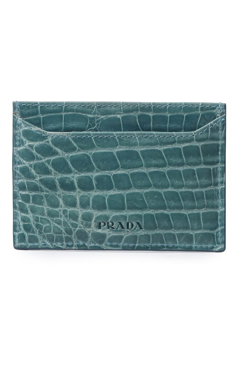 Кожаный футляр для кредитных карт из крокодила PRADA, арт. 1M0208-0Y7-F0215, фото 1