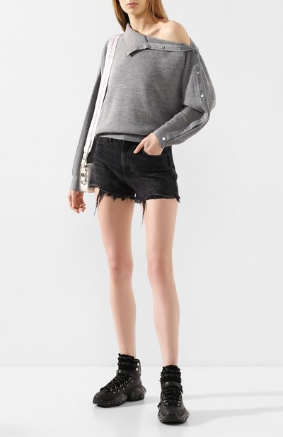 Шерстяной свитер ALEXANDERWANG.T серого цвета по цене 38350 руб., арт. 4KC1201053, фото 2 Шерстяной свитер ALEXANDERWANG.T, арт. 4KC1201053, фото 2