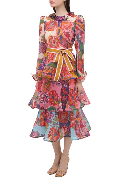 Платье из хлопка и шелка ZIMMERMANN, арт. 9724DAND, фото 3