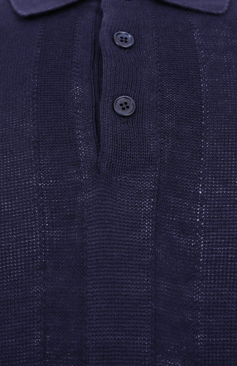Поло изо льна и хлопка BRUNELLO CUCINELLI, арт. M2L707815, фото 1