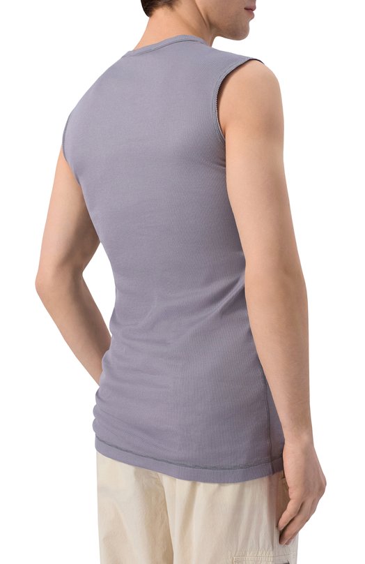 Хлопковая майка Dolce & Gabbana G8T09T/FU7AV Серый  G8T09T/FU7AV Фото 4