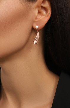 Женские серьги nice drop SWAROVSKI золотого цвета, арт. 5663487 | Фото 2 (Региональные ограничения белый список (Axapta Mercury): Не проставлено; Нос: Не проставлено; Материал: Металл)