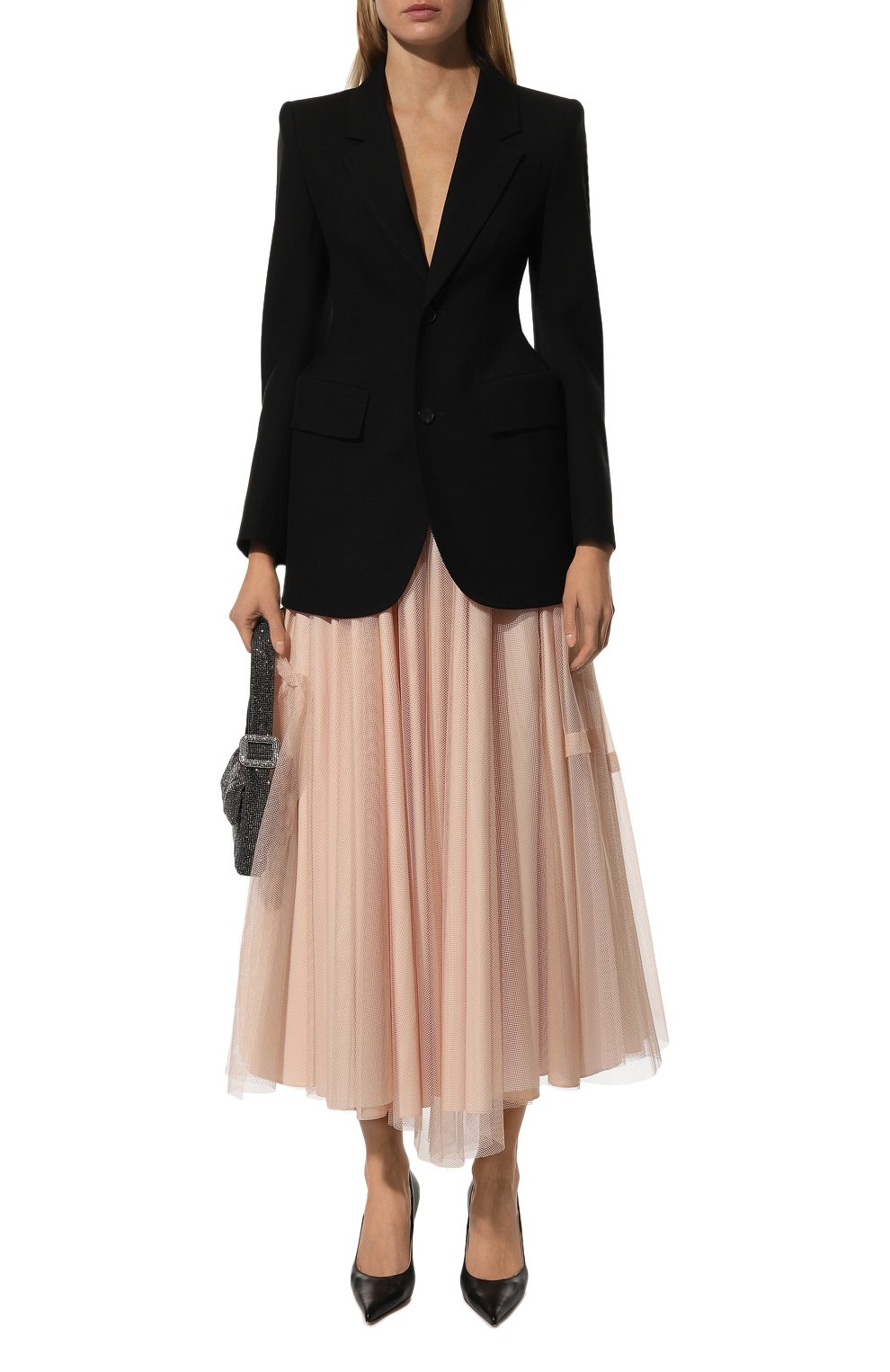 Юбка ALEXANDER MCQUEEN розового цвета по цене 155500 руб., арт. 659364/QEACR, фото 2 Юбка ALEXANDER MCQUEEN, арт. 659364/QEACR, фото 2