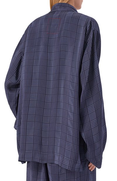 Кимоно из вискозы UMA WANG темно-синего цвета по цене 106500 руб., арт. UM6512, фото 4 Кимоно из вискозы UMA WANG, арт. UM6512, фото 4