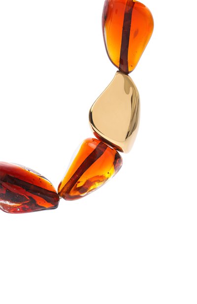 Колье BOTTEGA VENETA коричневого цвета по цене 339000 руб., арт. 865898/V1A91 9203, фото 3 Колье BOTTEGA VENETA, арт. 865898/V1A91 9203, фото 3