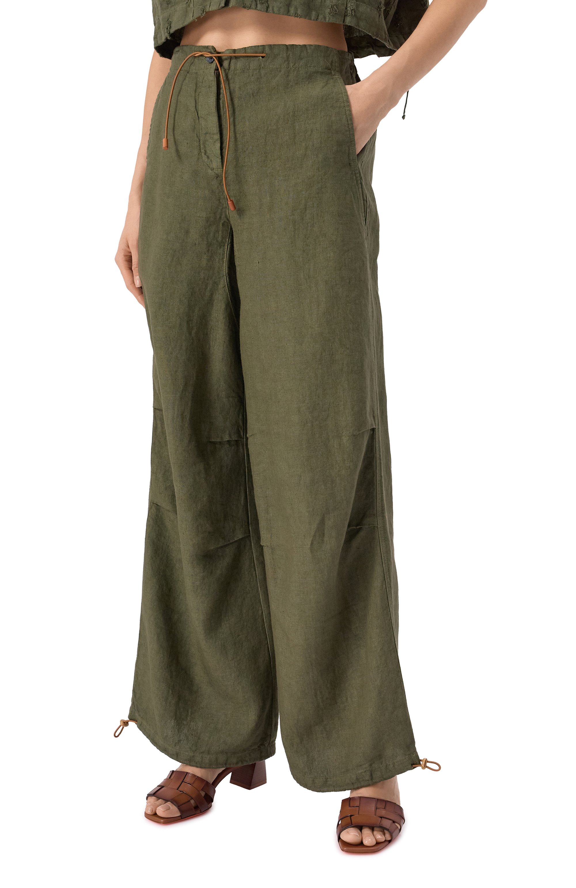 Льняные брюки 120% LINO, арт. 32ALIW29PP/0000476, фото 3