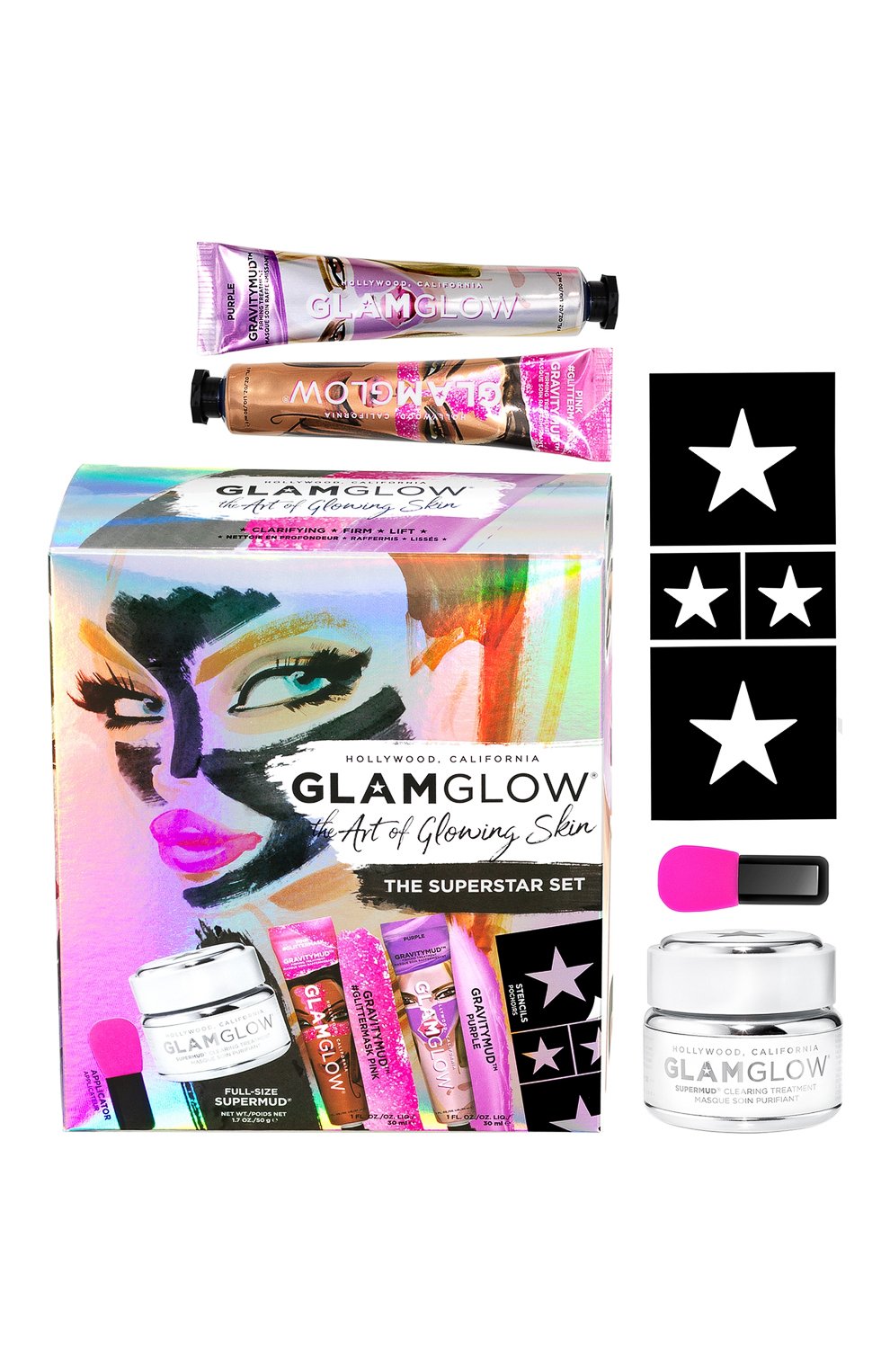 Набор supermud superstar set GLAMGLOW бесцветного цвета по цене 4130 руб., арт. 889809006921, фото 1 Набор supermud superstar set GLAMGLOW, арт. 889809006921, фото 1