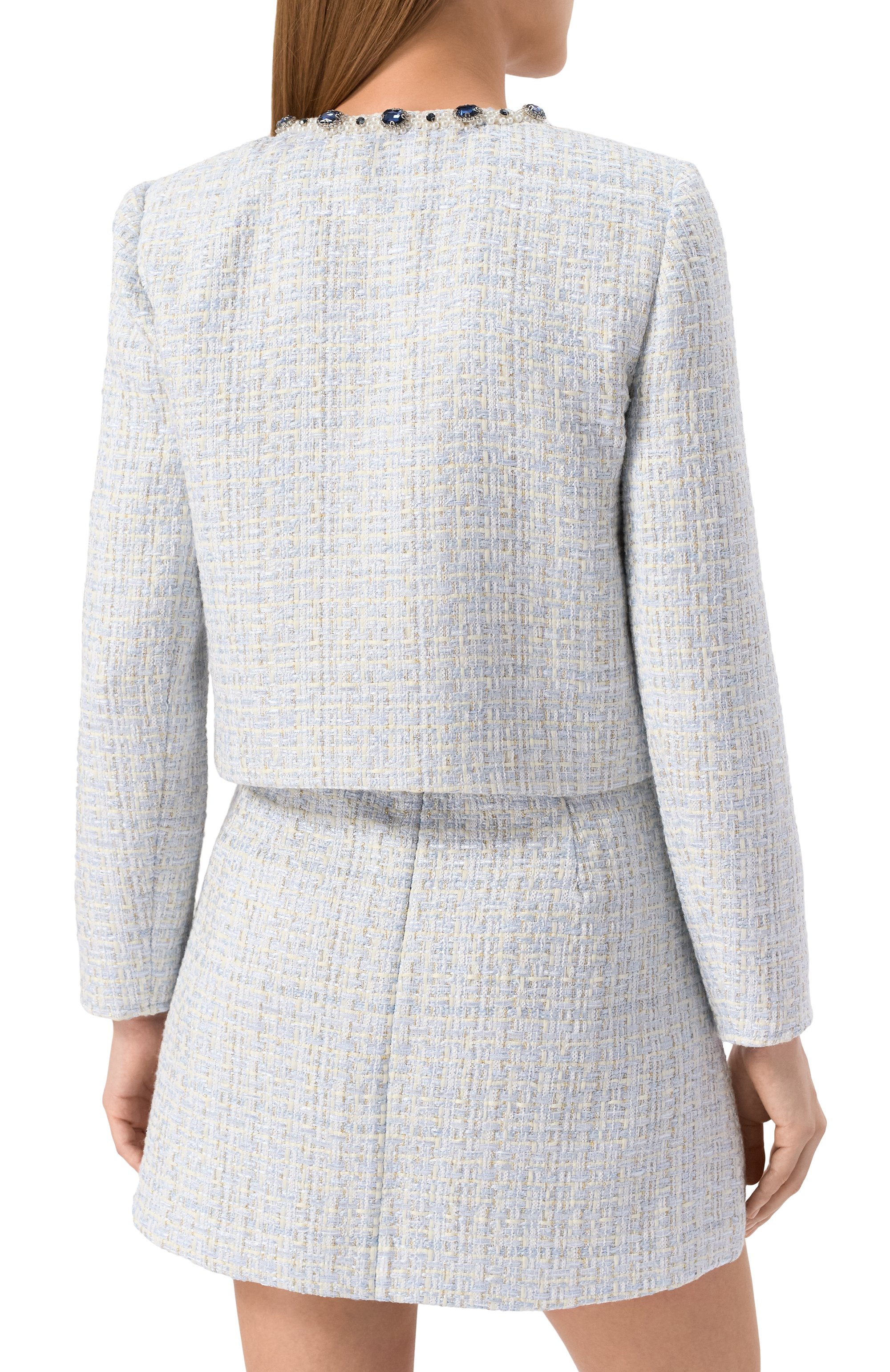 Твидовый жакет SELF-PORTRAIT, арт. SS25008JBL, фото 4