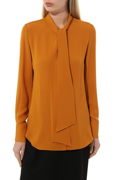 Шелковая блузка NOBLE&BRULEE оранжевого цвета по цене 71500 руб., арт. NB28/100422/1, фото 3 Шелковая блузка NOBLE&BRULEE, арт. NB28/100422/1, фото 3