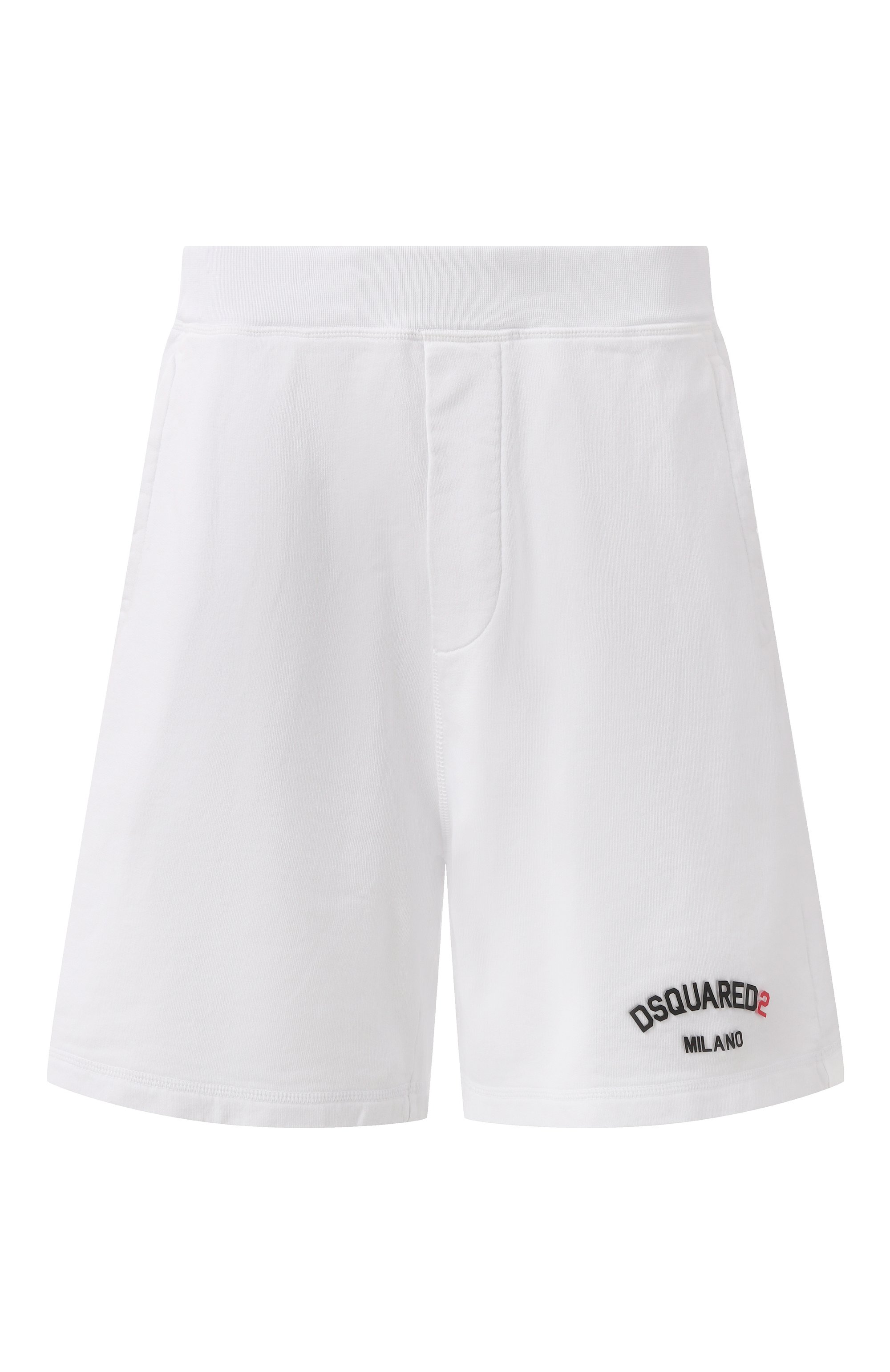 Хлопковые шорты DSQUARED2 белого цвета по цене 47950 руб., арт. S74MU0894/S25539, фото 1 Хлопковые шорты DSQUARED2, арт. S74MU0894/S25539, фото 1