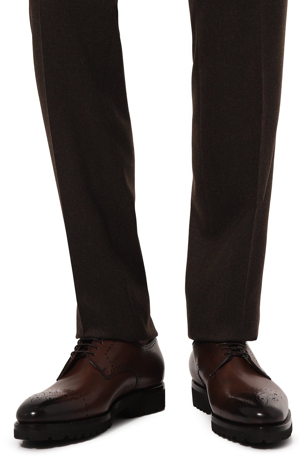 Кожаные дерби KITON, арт. USSA092N0010004, фото 3