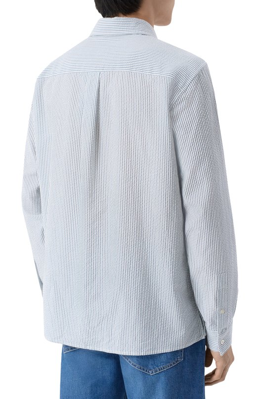 Хлопковая рубашка MVST M26.2PM.B010/F134 STRIPED SEERSUCKER Серый  M26.2PM.B010/F134 STRIPED SEERSUCKER Фото 4