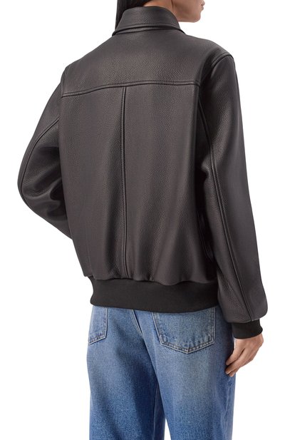 Кожаный бомбер MASLOV черного цвета по цене 275000 руб., арт. SMB63, фото 4 Кожаный бомбер MASLOV, арт. SMB63, фото 4