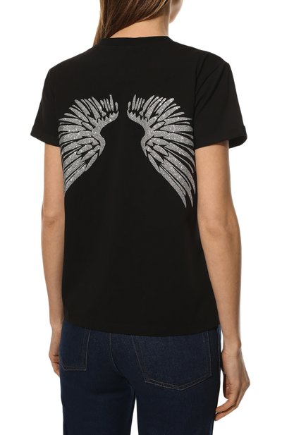 Женская хлопковая футболка SEVEN LAB, арт. T WINGS-G021 black