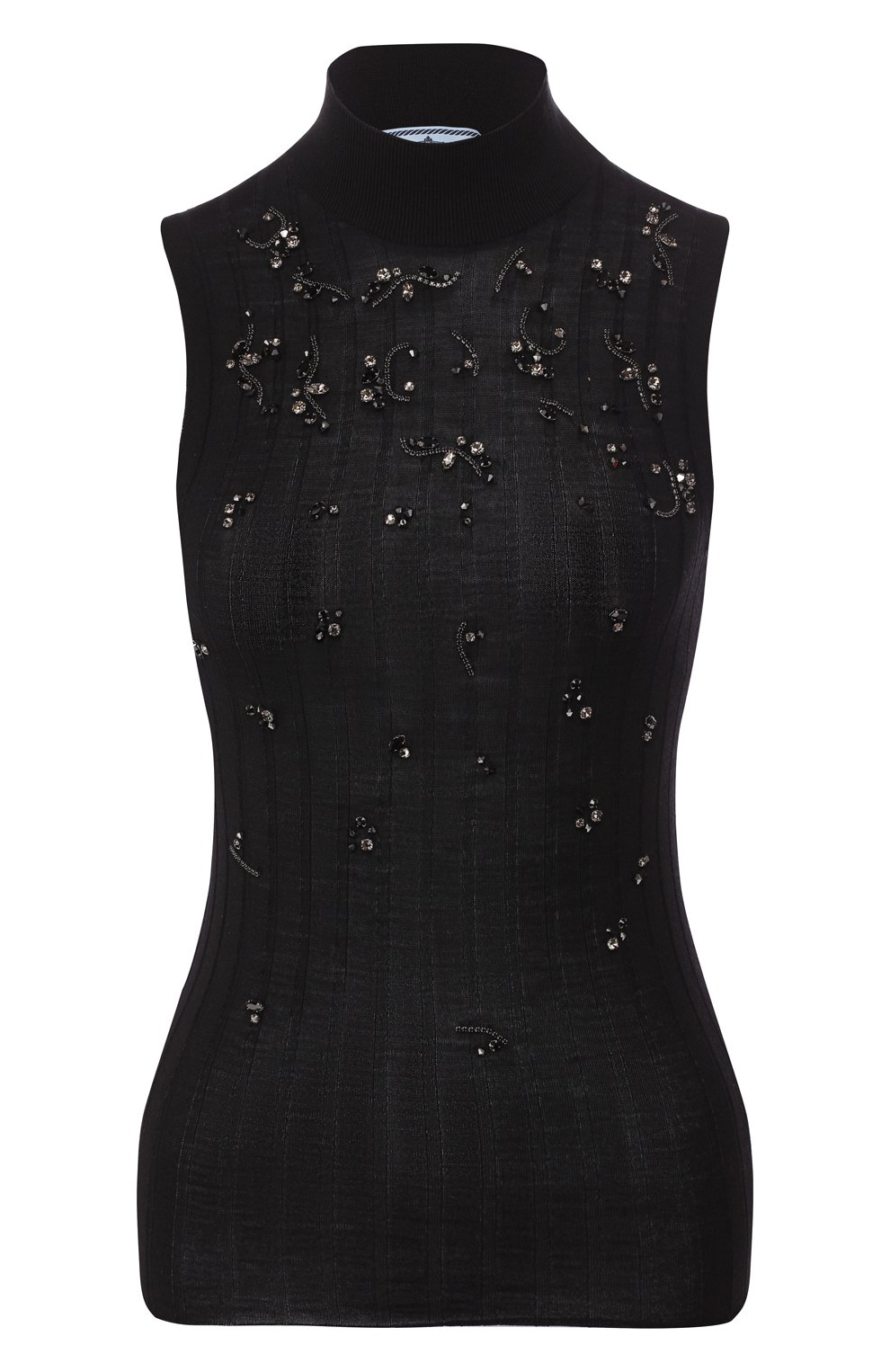 Топ из смеси кашемира и шелка PRADA, арт. P26341-1U0I-F0002, фото 10