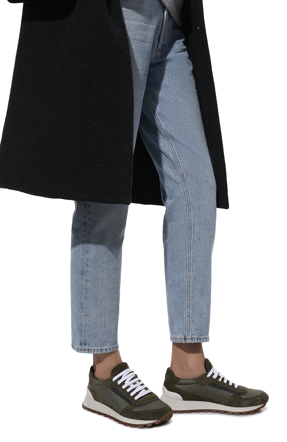 Комбинированные кроссовки BRUNELLO CUCINELLI, арт. MZSFG2123, фото 3