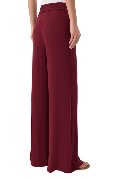 Брюки из вискозы ERMANNO SCERVINO бордового цвета по цене 62200 руб., арт. D494P605VQL, фото 4 Брюки из вискозы ERMANNO SCERVINO, арт. D494P605VQL, фото 4