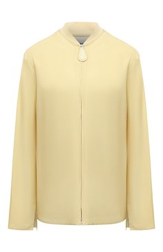 Женская рубашка из вискозы JIL SANDER желтого цвета, арт. J52DL0009/J65182 | Фото 1 (Рукава: Длинные; Принт: Без принта; Женское Кросс-КТ: Рубашка-одежда; Длина (для топов): Удлиненные; Материал сплава: Проставлено; Материал внешний: Вискоза; Драгоценные камни: Проставлено; Стили: Кэжуэл)