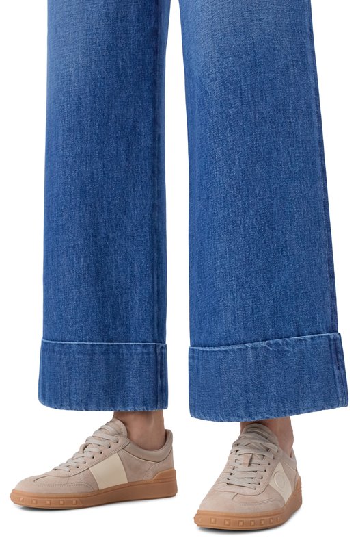 Замшевые кеды Upvillage Valentino 8W2S0IL9/FVU Бежевый  8W2S0IL9/FVU Фото 2