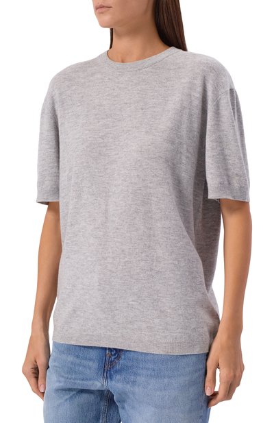 Шерстяной пуловер AYA MUSE серого цвета по цене 33950 руб., арт. AMFW2568, фото 3 Шерстяной пуловер AYA MUSE, арт. AMFW2568, фото 3