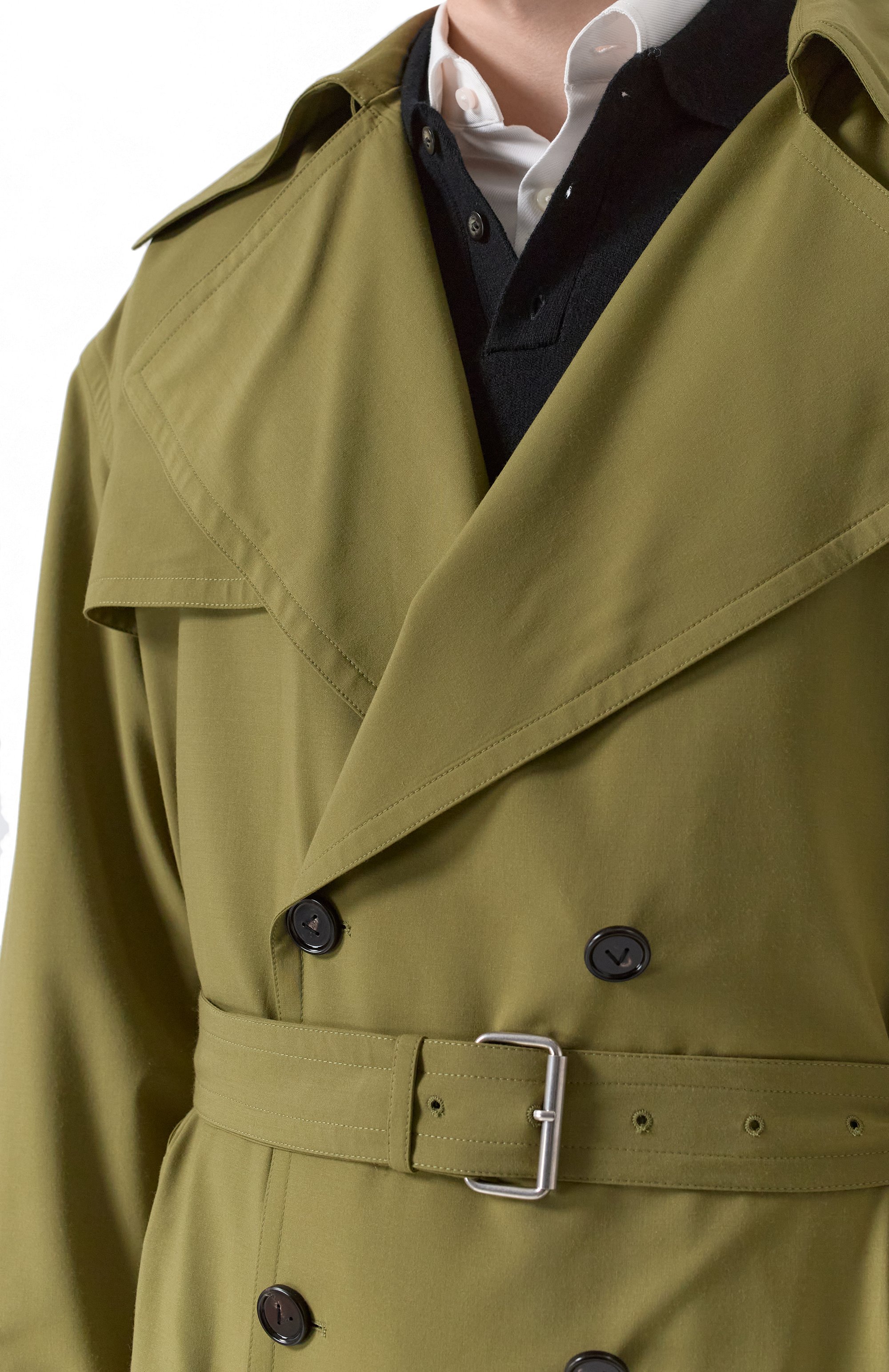 Шерстяной тренч BOTTEGA VENETA, арт. 813997/V4XP0, фото 5