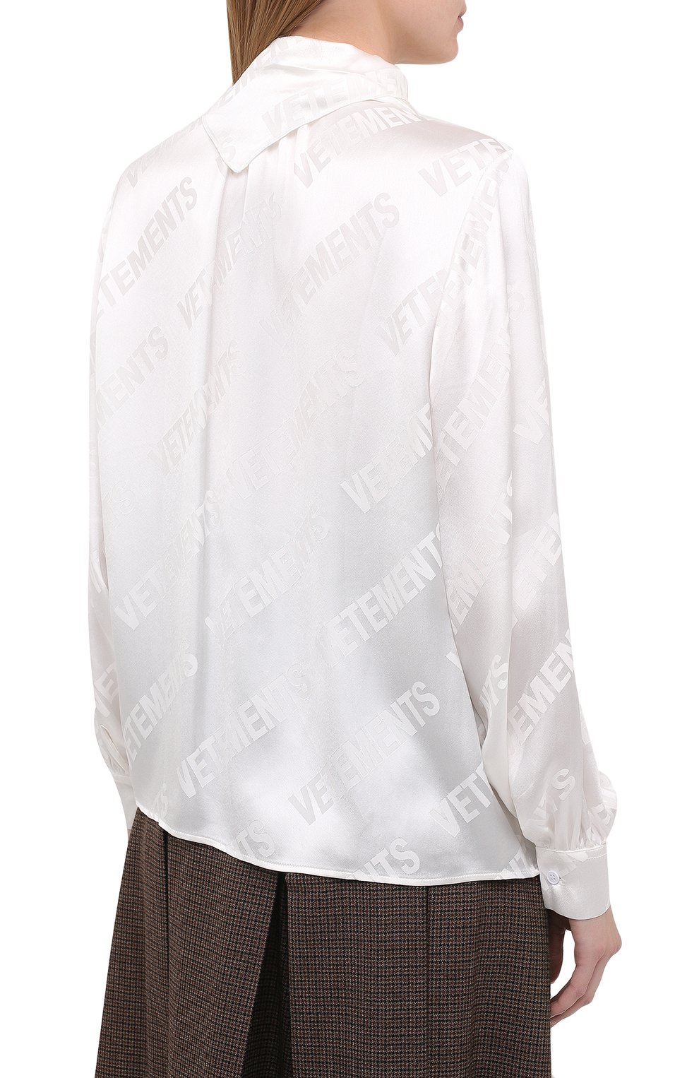 Блузка из вискозы VETEMENTS, арт. WE51SH700W 2606/WHITE/WHITE, фото 4