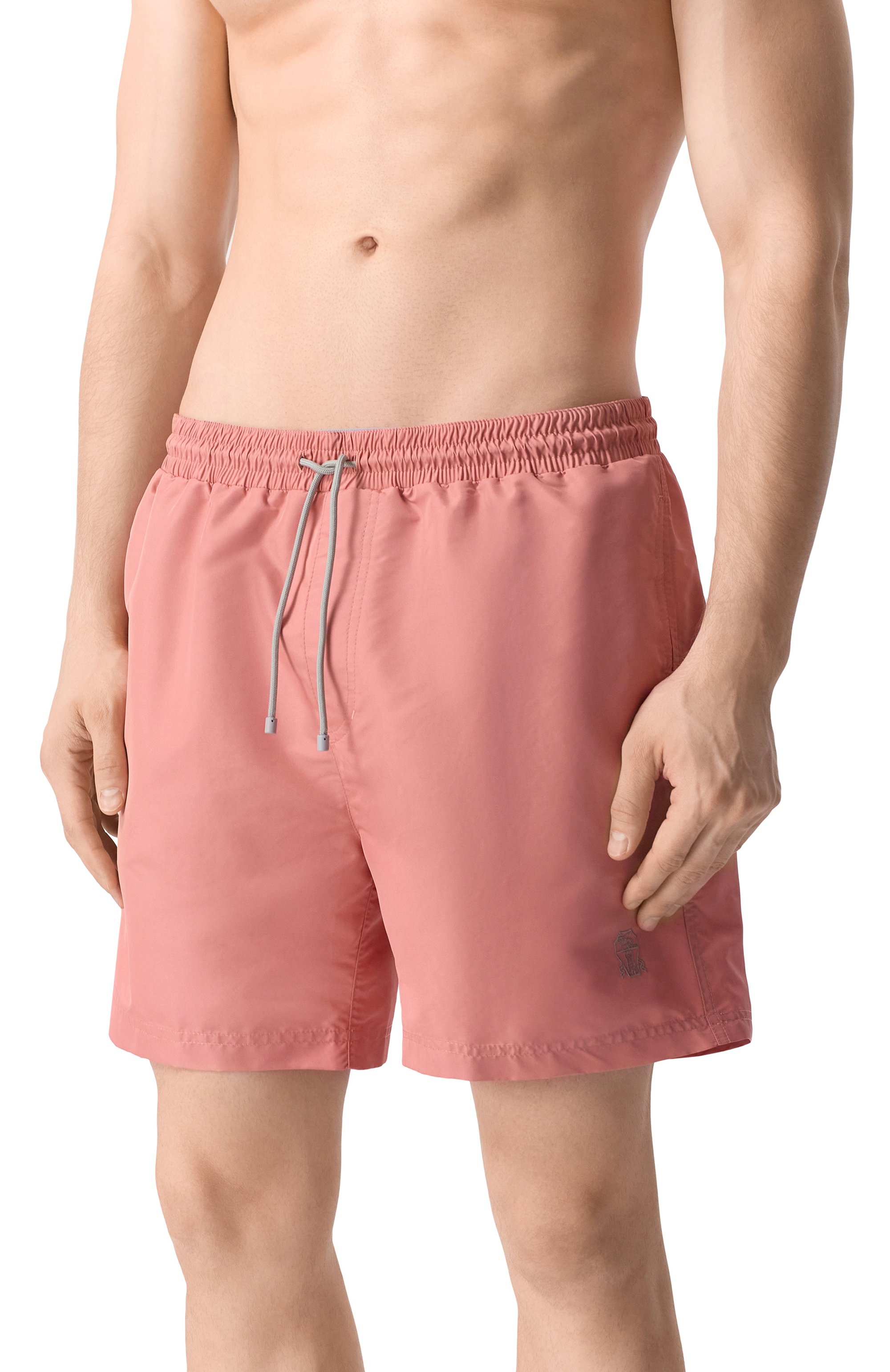 Плавки-шорты BRUNELLO CUCINELLI кораллового цвета по цене 49250 руб., арт. MW817043, фото 2 Плавки-шорты BRUNELLO CUCINELLI, арт. MW817043, фото 2