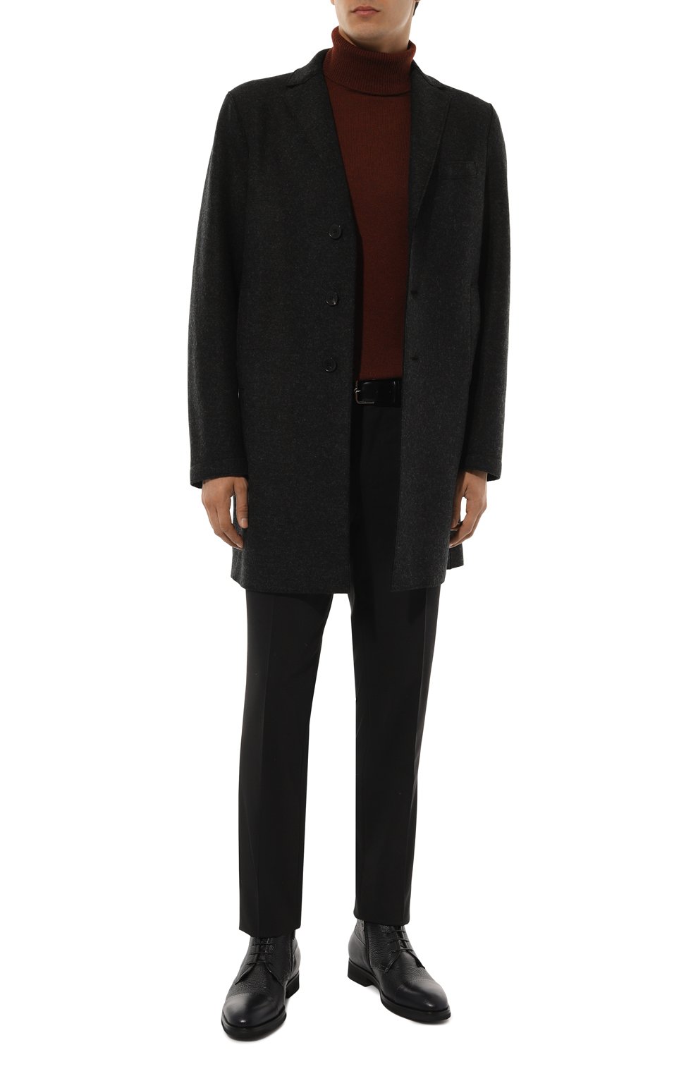 Кожаные ботинки BARRETT темно-синего цвета по цене 69950 руб., арт. 212U028.12, фото 2 Кожаные ботинки BARRETT, арт. 212U028.12, фото 2