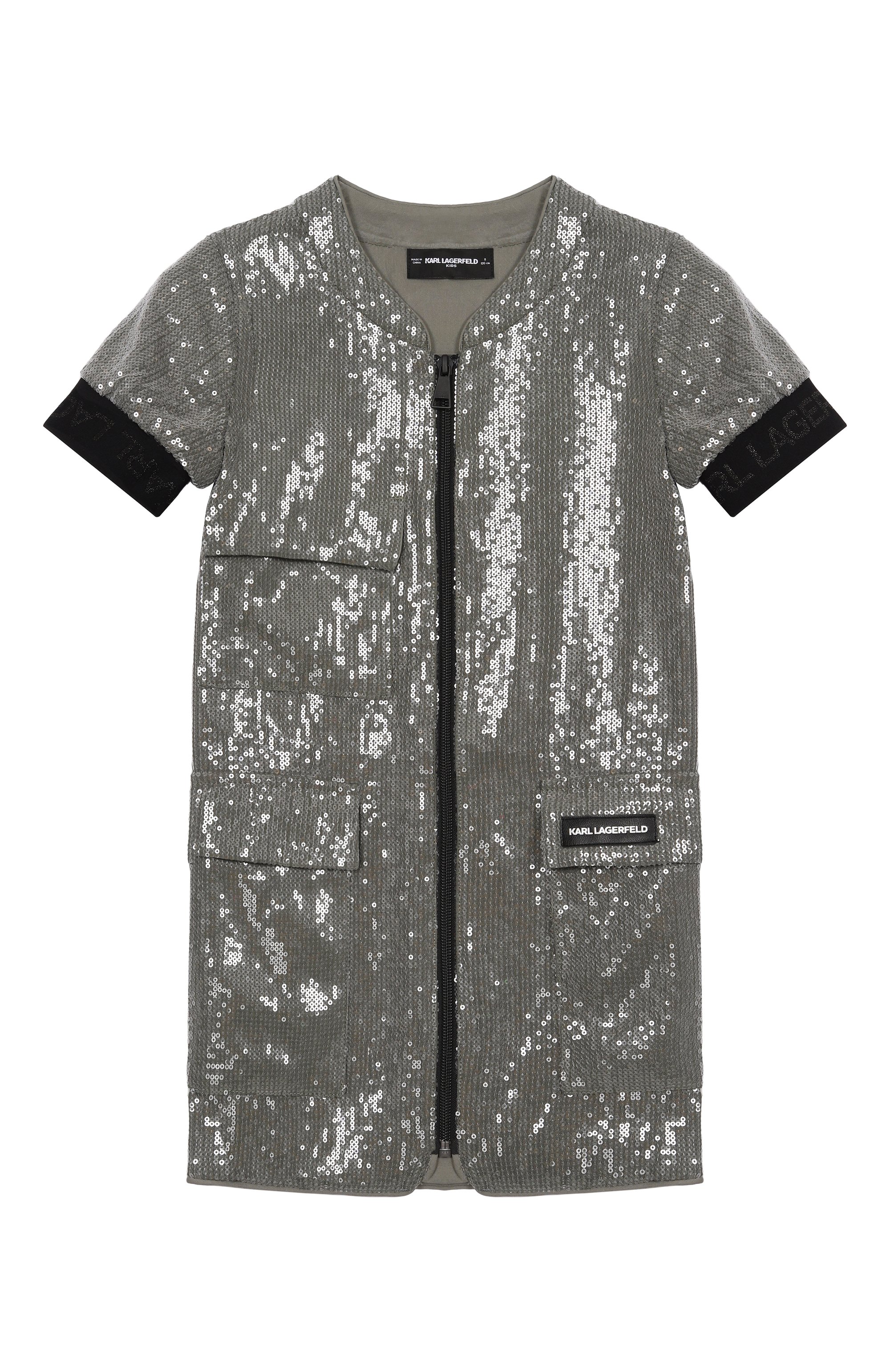Платье из вискозы KARL LAGERFELD KIDS, арт. Z30470, фото 1