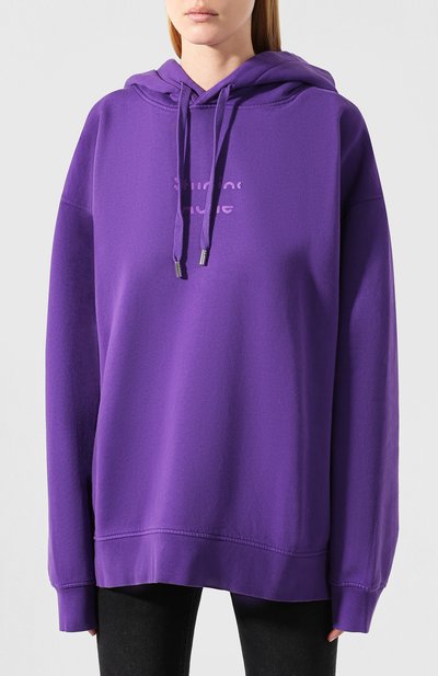 Хлопковое худи ACNE STUDIOS фиолетового цвета по цене 25250 руб., арт. AI0037, фото 3 Хлопковое худи ACNE STUDIOS, арт. AI0037, фото 3