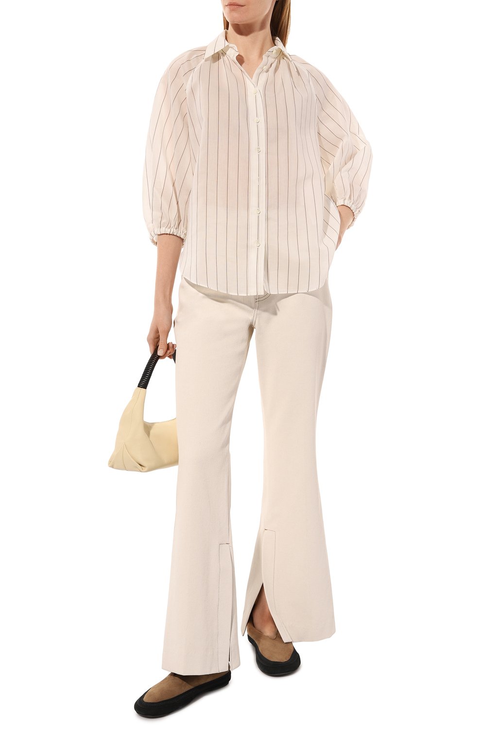 Блузка из хлопка и шелка BRUNELLO CUCINELLI, арт. MH791B1079, фото 2