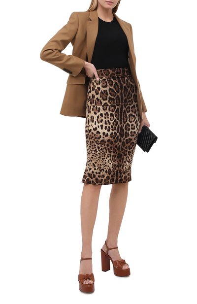 Шелковая юбка DOLCE & GABBANA, арт. F4BMQT/FSADD, фото 2