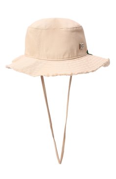 Детская хлопковая панама DOLCE & GABBANA светло-бежевого цвета, арт. LB5H62/G707U | Фото 3 (Материал: Текстиль, Хлопок; Нос: Не проставлено)