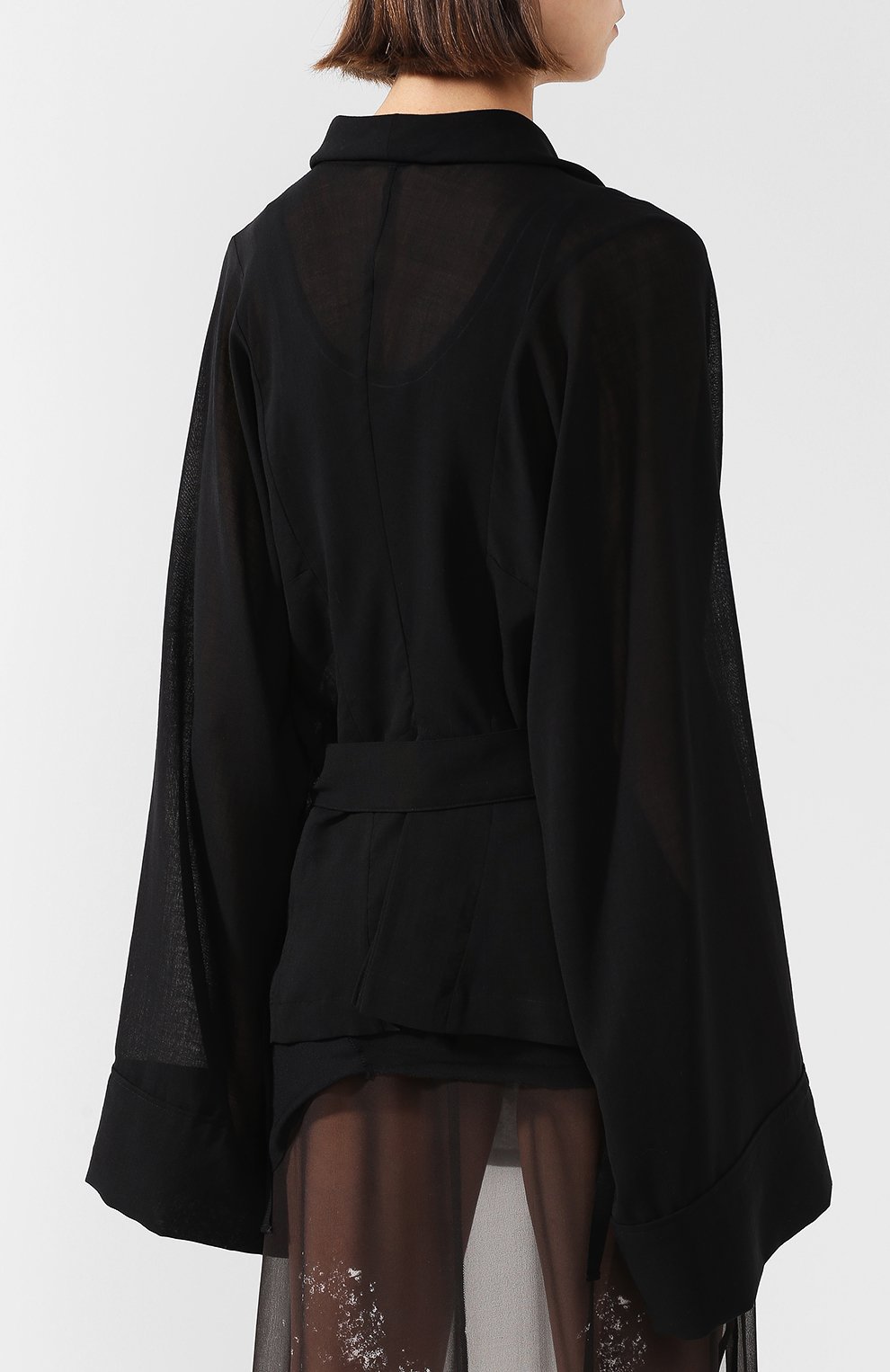 Шерстяной жакет с поясом и декоративной вышивкой ANN DEMEULEMEESTER, арт. 1801-1830-P-116-099, фото 4