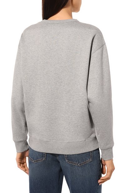 Хлопковый свитшот VALENTINO серого цвета по цене 134500 руб., арт. 5B3MF23F8PU, фото 4 Хлопковый свитшот VALENTINO, арт. 5B3MF23F8PU, фото 4