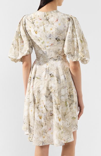 Шелковое платье ALEXANDER MCQUEEN белого цвета по цене 215000 руб., арт. 570434/QMD09, фото 4 Шелковое платье ALEXANDER MCQUEEN, арт. 570434/QMD09, фото 4