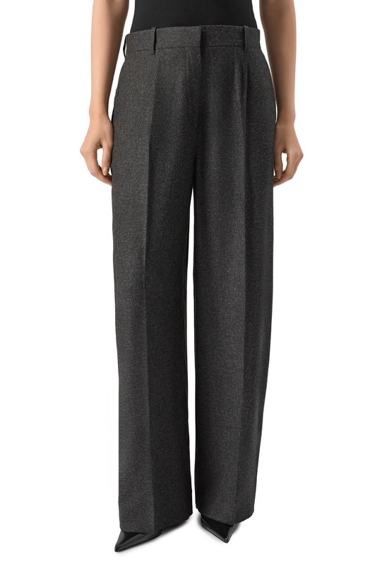 Брюки из вискозы и шерсти TOTEME 254-WRB0303-FB0472 Серый  254-WRB0303-FB0472 Фото 3