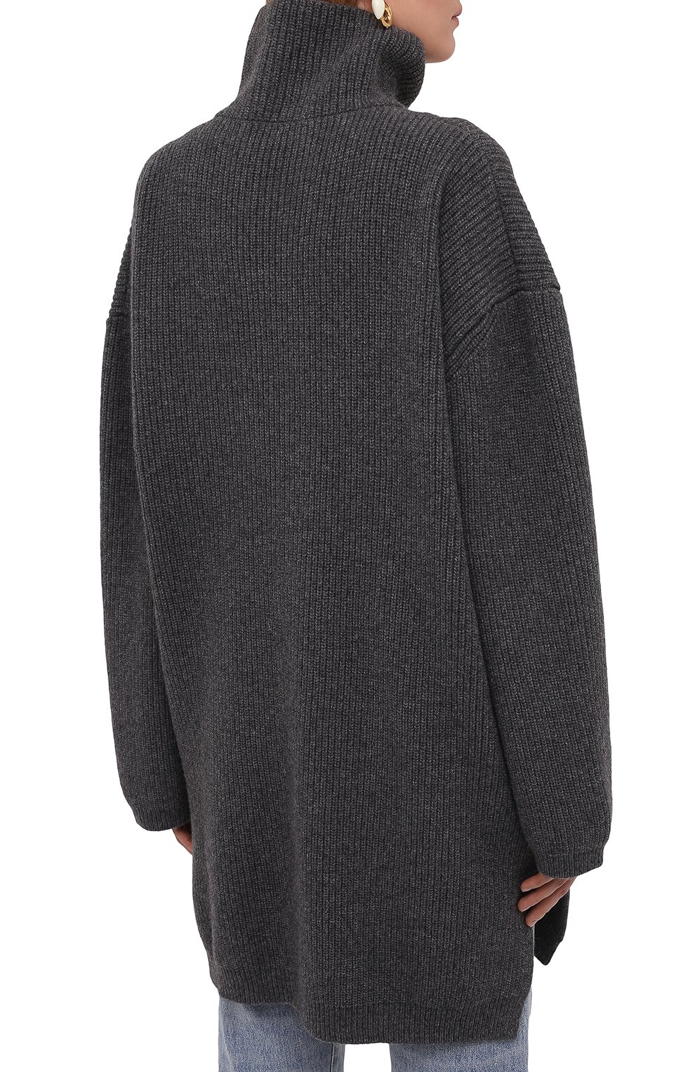 Шерстяной свитер ERIKA CAVALLINI серого цвета по цене 37200 руб., арт. W1/P/P1WB02, фото 4 Шерстяной свитер ERIKA CAVALLINI, арт. W1/P/P1WB02, фото 4