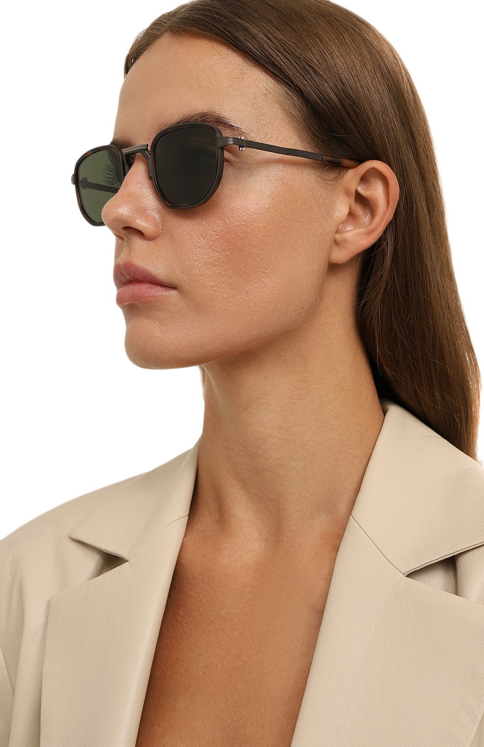 Солнцезащитные очки MOVITRA зеленого цвета по цене 86250 руб., арт. GI0VANNI HAVANA GREEN, фото 2 Солнцезащитные очки MOVITRA, арт. GI0VANNI HAVANA GREEN, фото 2