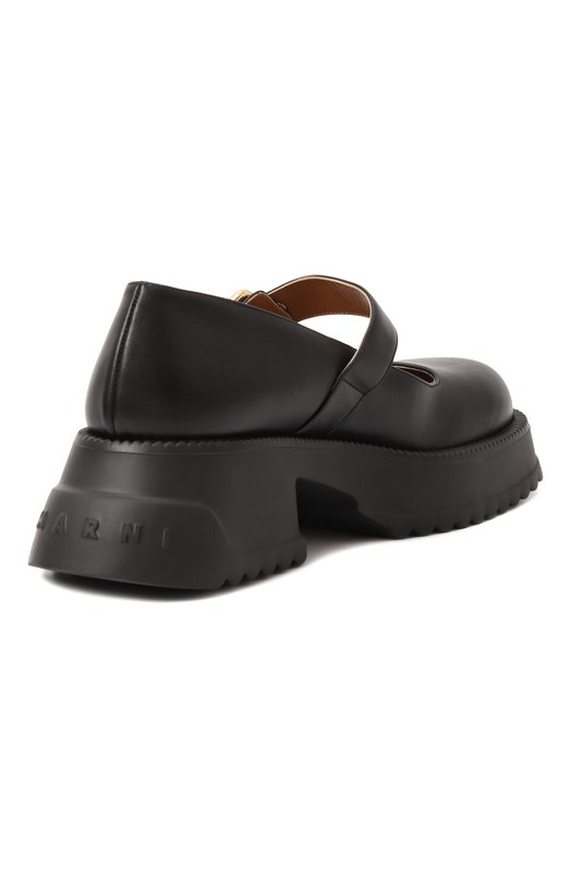 Кожаные туфли Mary Jane Marni MJMS007304/P6453 Чёрный  MJMS007304/P6453 Фото 5