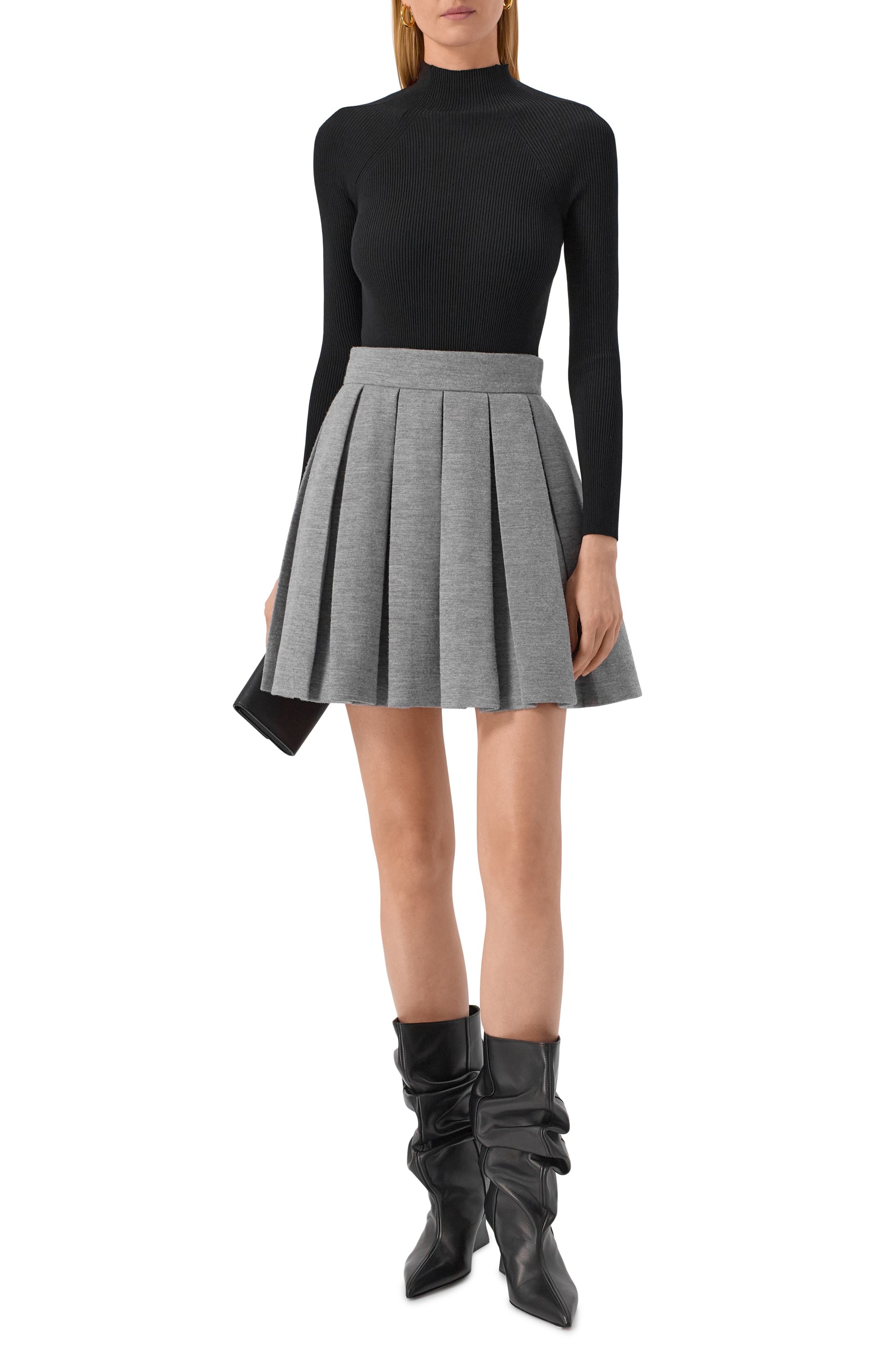 Юбка из шерсти и хлопка BALMAIN, арт. FF0LBB09/JL17, фото 2