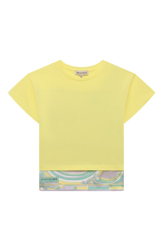 

Хлопковая футболка Emilio Pucci, Жёлтый
